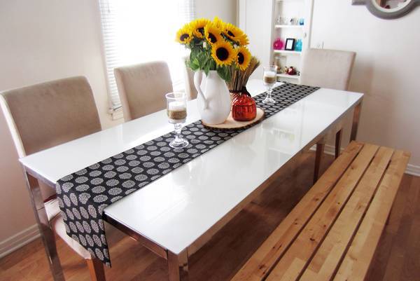 A Table Runner Average Length, What Size Table Runner For 6 Chair