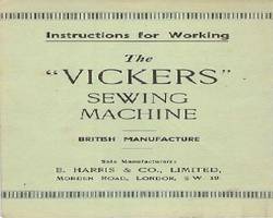 Vickers Sewing Machine Manual